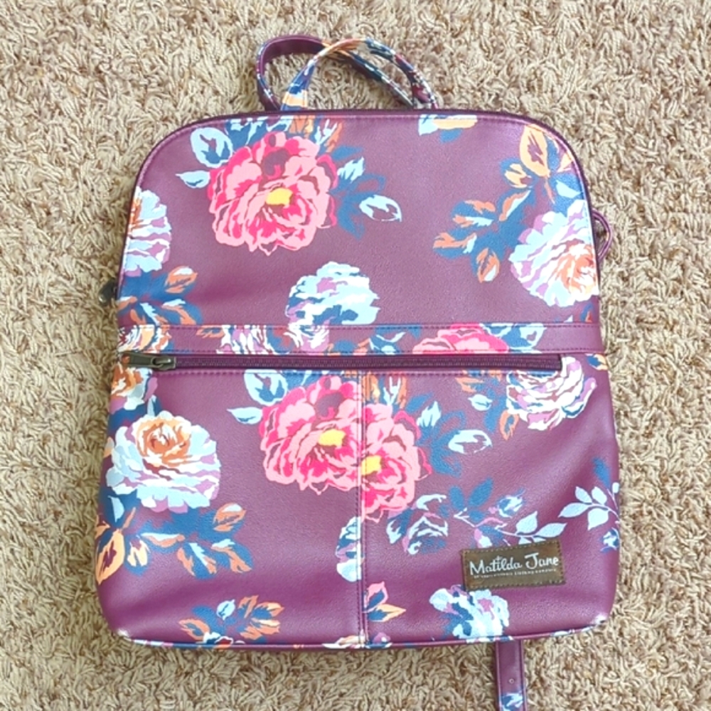 Matilda Jane Purple and Pink Floral Backpack